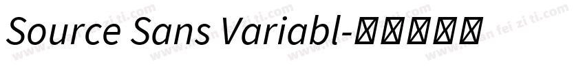 Source Sans Variabl字体转换